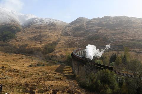 Steam railway journey in the UK