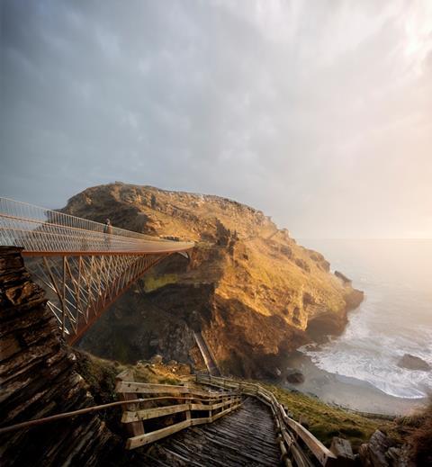 Tintagel Castle's bridge