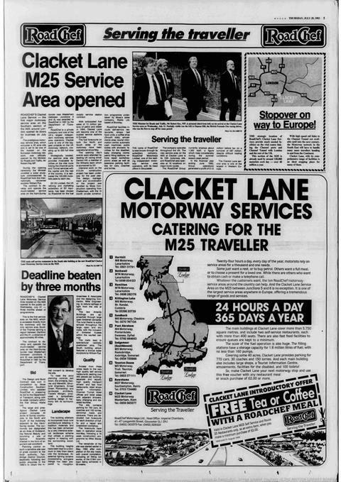 Roadchef Clacket Lane 29-07-1993