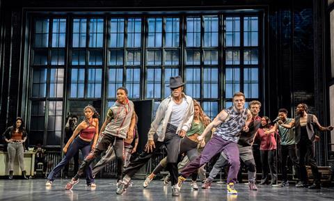 Myles Frost and the original London company in MJ