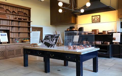 Waddesdon Manor Restaurant kitchen display 