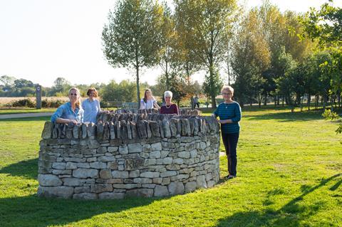 Faye Brant-Key with colleagues at the National Memorial Arboretum in Staffordshire