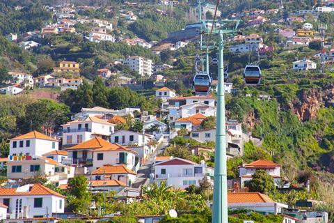 Cable cars over Funchal, Madeira