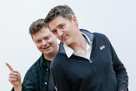 Director Anthony Banks in rehearsals with Tom Chambers for Inspector Morse - House of Ghosts