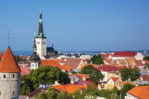 A vibrant skyline of Tallinn, Estonia