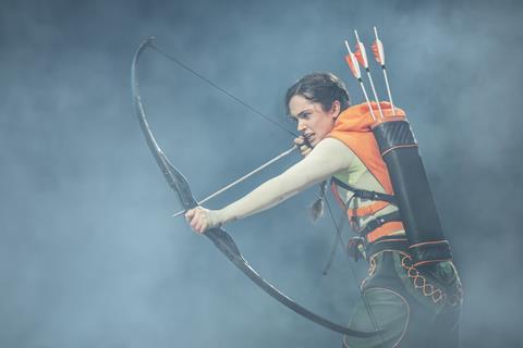 Mia Carragher as Katniss Everdeen in The Hunger Games: On Stage