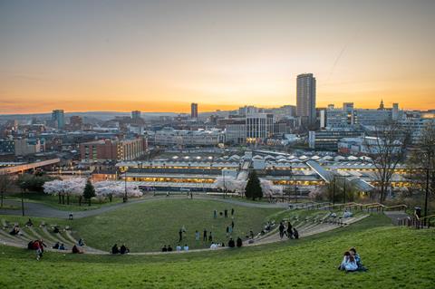 Sheffield cityscape from South Street Park