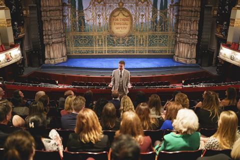 A group tour of Theatre Royal Drury Lane, London