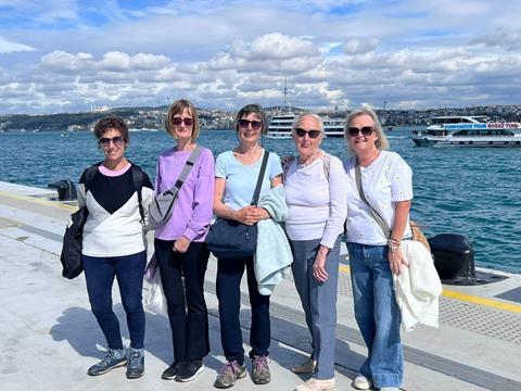 Members of the Enfield Over 50s Forum group in Istanbul, Turkey