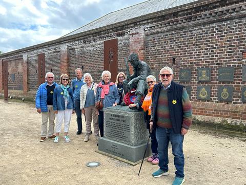 Members of The Arts Society Cranleigh during their trip to The D-Day Story, Portsmouth