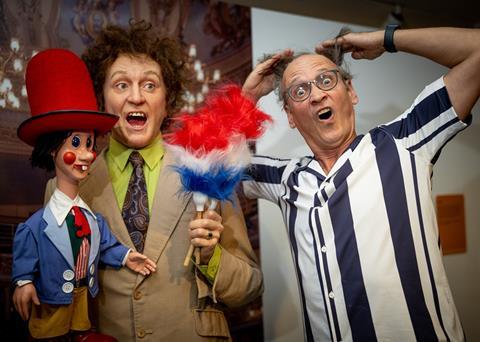 Comedian Steve Royle at launch of Happiness! The Ken Dodd Exhibition