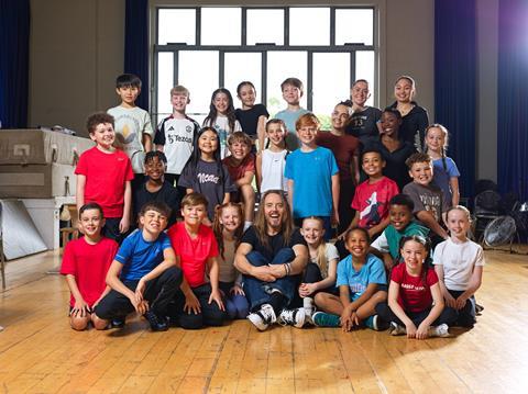 Tim Minchin with the Young Tour Cast of Matilda