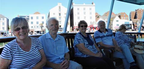 Members of The Valentine Club during a Poole Harbour cruise