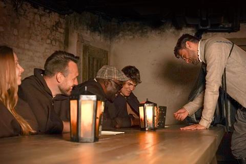 Visitors help decipher codes at the Gunpowder Plot in London.