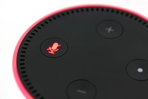 An Amazon Echo Dot
