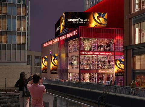 Artists impression of Troubadour Canary Wharf Theatre