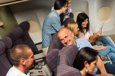 People socialising on People socialising on an aeroplaneing_2218_00076