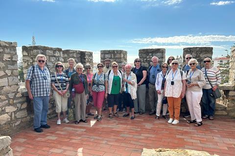 The group pictured at the Castle of Tavira.