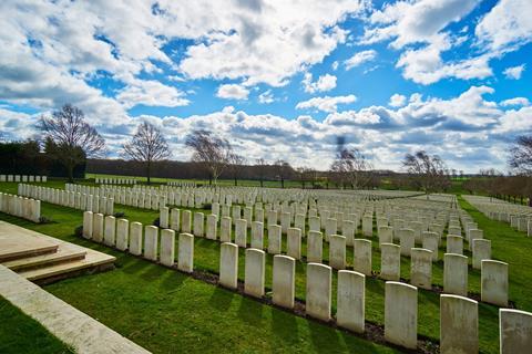 A cemetery in Ypres, Belgium