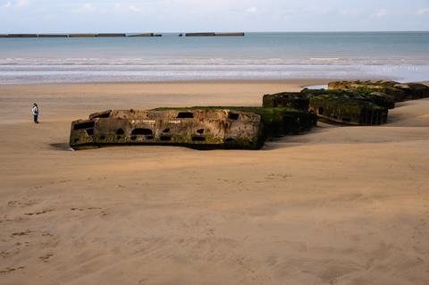 D-Day beach in Normandy