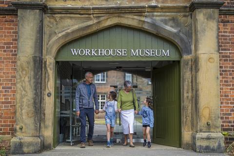 Children and grandparents outside Ripon Workhouse Museum