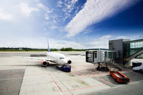 Plane at an airport