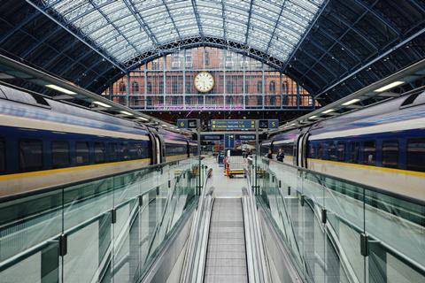 Eurostar terminal at London St Pancras