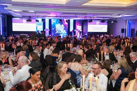 Guests enjoying dinner at the 2024 GLT Awards ceremony