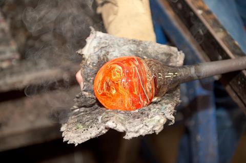 Glass blowing at Stourbridge Glass Museum in Dudley
