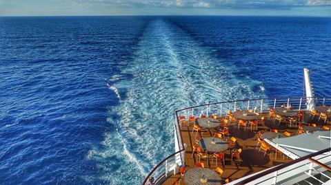 View from a ship whilst cruising in the Caribbean