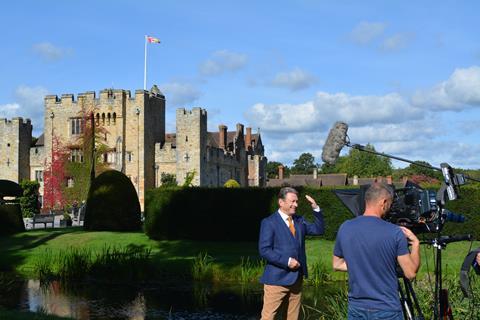 Alan Titchmarsh filming at Hever Castle