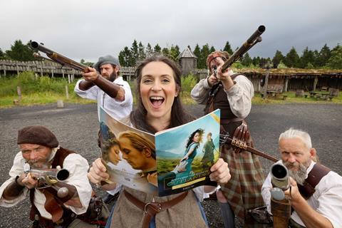 Highlanders for the launch of Outlander Guide