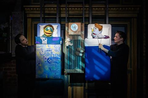 AVENUE Q, Charlie McCullagh (Nicky) and Noah Harrison (Rod)
