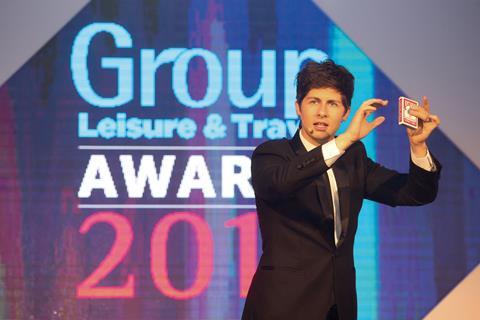 Ben Hanlin at the Group Leisure & Travel Awards 2017