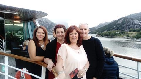 GTO of the Year® finalist 2019 Louise Thomas with her group on a Norway cruise