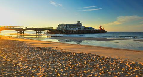 Bournemouth pier on the south coast of England