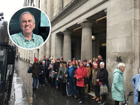 Ray Spiller Broomfield Coach Trips outside St Paul's Cathedral
