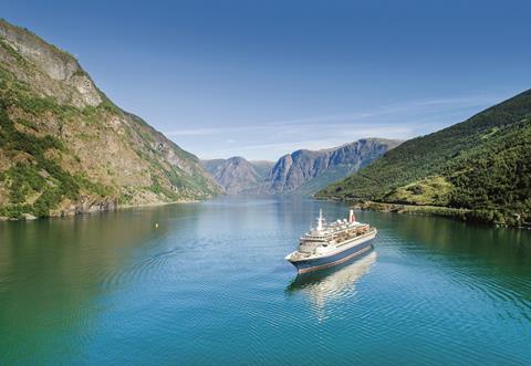 Fred. Olsen Cruise Lines' Black Watch in Eidfjord, Norway