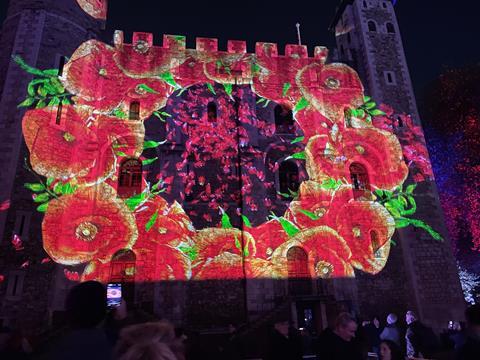 Tower of London poppy light installation