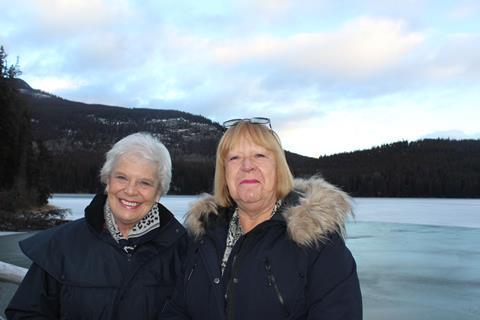 Janet Spooner in Canada (on left)