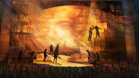 The Prince of Egypt musical set design 