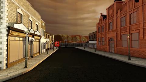 CGI view of main historic street at the Black Country Living Museum