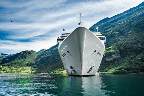 Cruise ship in the Norwegian Fjords