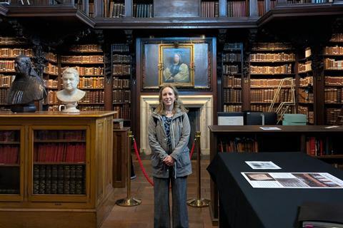 GLT's Keeley Rodgers inside the 18th century library at St Paul's Cathedral