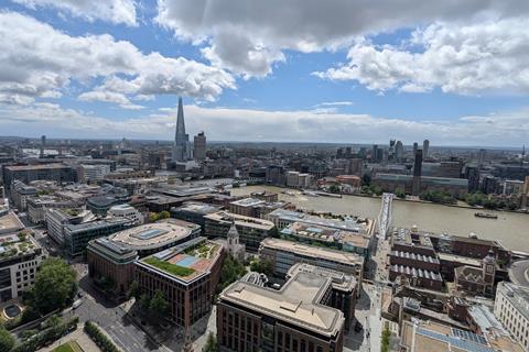 The view from the top of St Paul's Cathedral