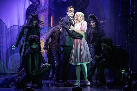 James Bisp (Brad) and Haley Flaherty (Janet) in The Rocky Horror Show.
