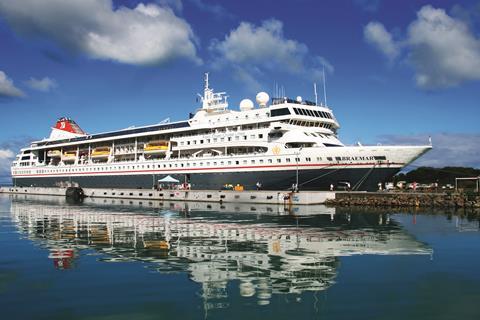 Braemar docked in St John's Antigua