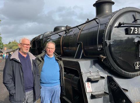 Two members of Lincoln Retirees Group at Great Central Railway