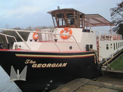 Windsor & Maidenhead Boat Company's Georgian boat which Elizabeth Hodgson's group had a Christmas cruise and lunch on