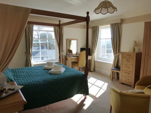 A hotel room at the Yarn Market Hotel in Dunster, Exmoor